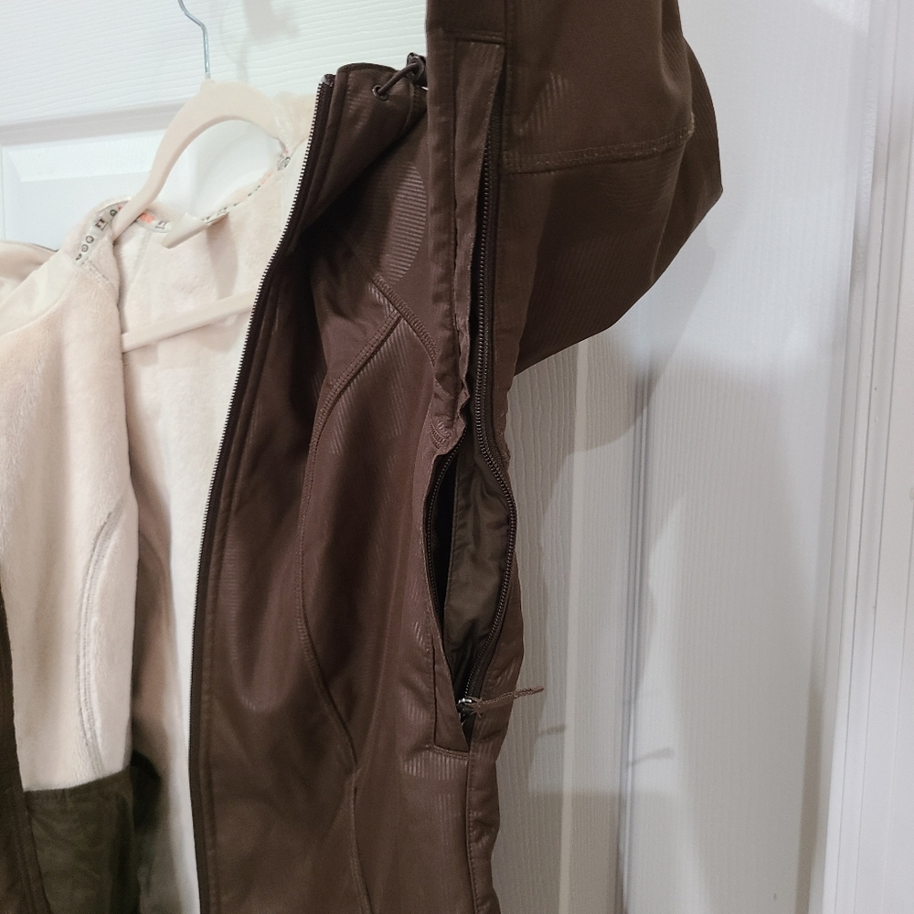 Burton Jacket Brown Winter Outdoor Ski Snow Cozy Fleece Snowboard XS - Picture 10 of 16